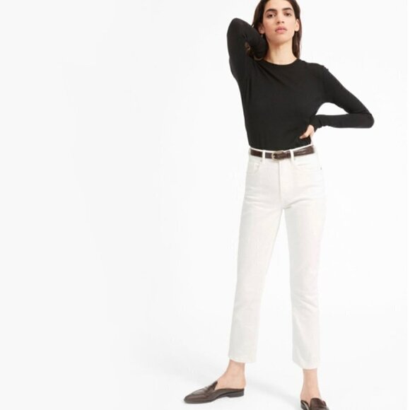 NWT Everlane The Cheeky Straight Jean in Bone - Size 30 Crop - Picture 9 of 9